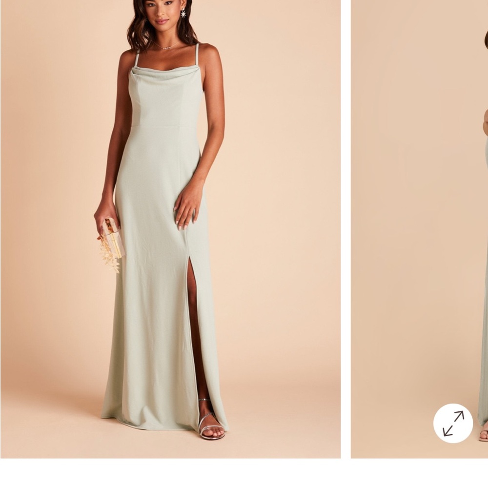 Birdy Grey Light Green Maxi Bridesmaid Dress